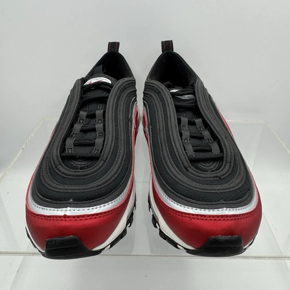 Nike Air Max 97 Black Red FB3245-001 Shoes Sneakers Size 5.5Y Youth / 7 Women's